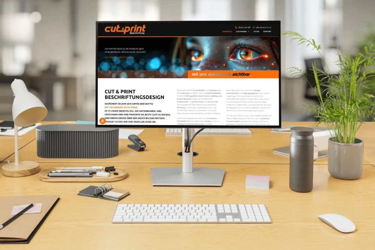 Screenshot: Cut & Print – Website-Relaunch für Werbegrafik & Beschriftung