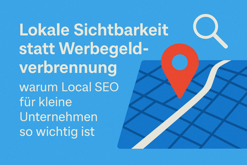 Bild mit Text Lokale Sichtbarkeit statt Werbegeldverbrennung