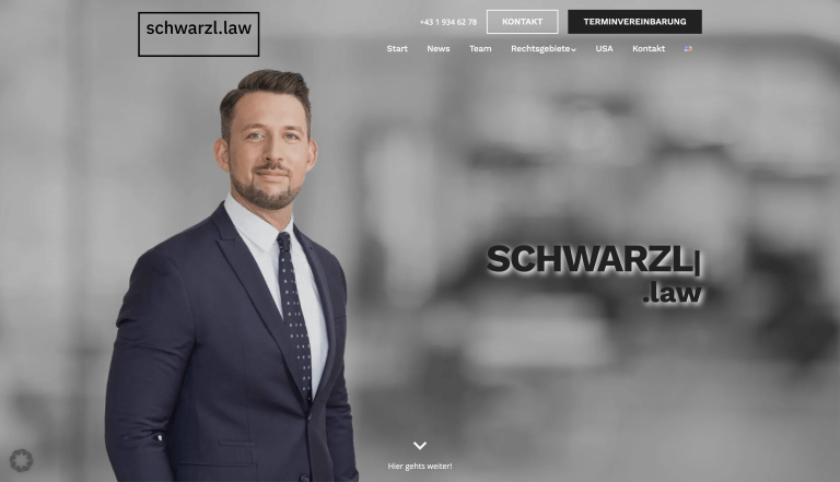 schwarzl.law – Digitale Präsenz für eine moderne Rechtsanwaltskanzlei
