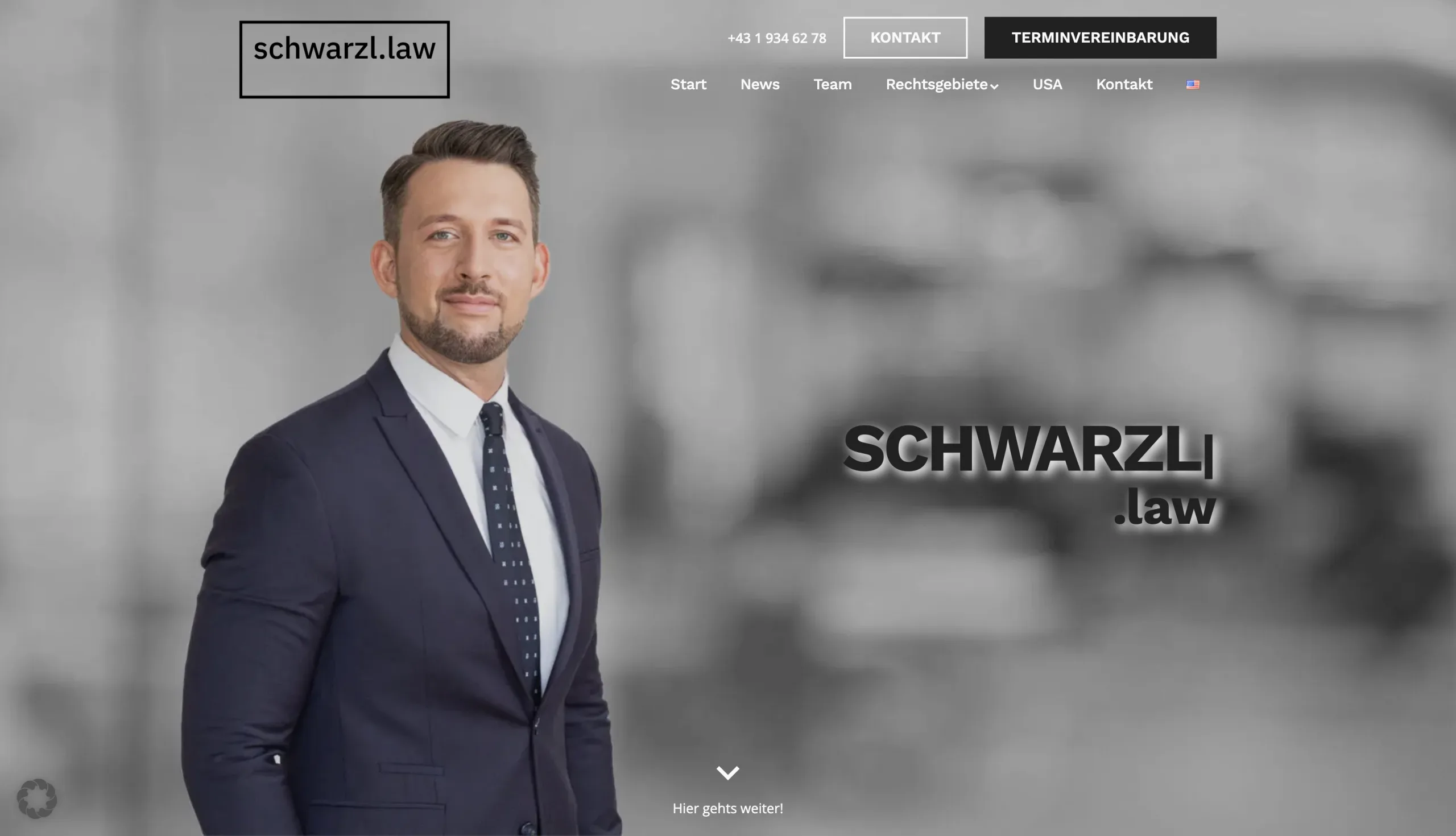 schwarz.law mockup zeigt Desktop Ansicht
