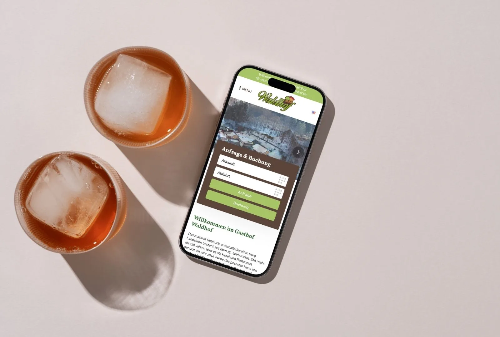 Waldhof.biz Mockup Smartphone Ansicht