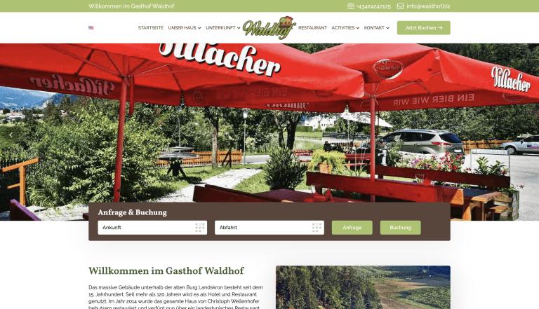 Waldhof.biz – Moderner Website-Relaunch für ein traditionsreiches Haus